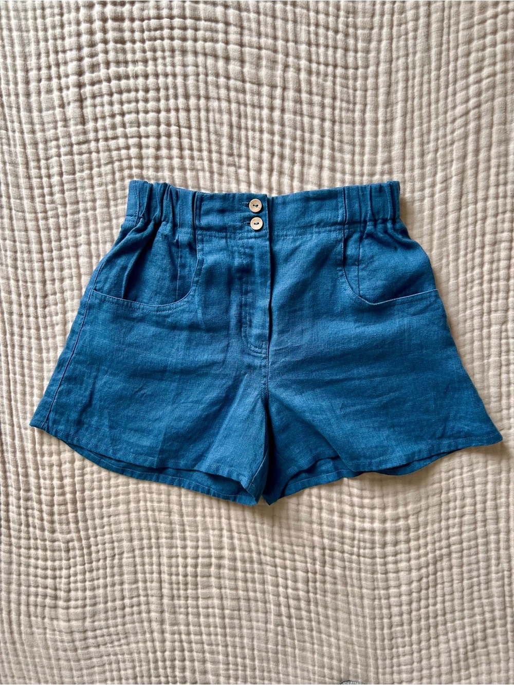 notPERFECTLINEN ‘Soller Shorts’ in Indigo - Size S